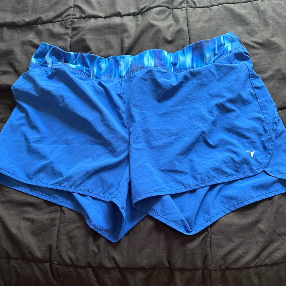 Swim or reg wear, blue shorts with liner